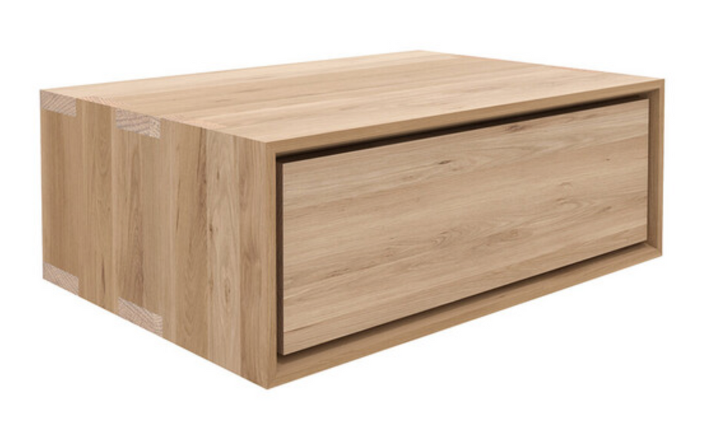 Oak Nordic II Bedside Table - Hanging