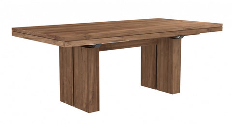 Teak Double Extendable Dining Table