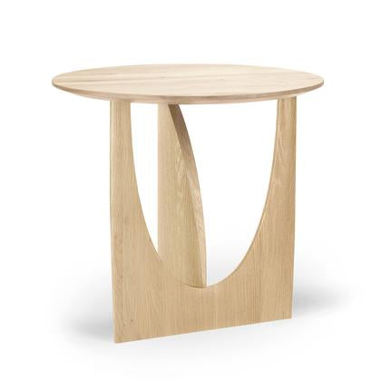 Oak Geometric side table