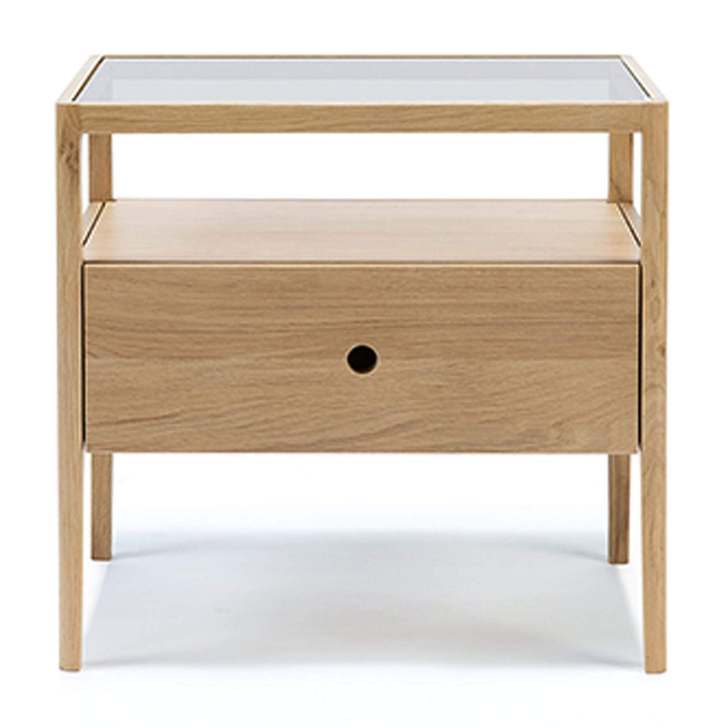 Oak Spindle Bedside Table