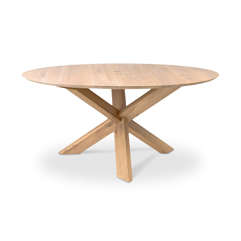 Oak Circle Round Dining Table