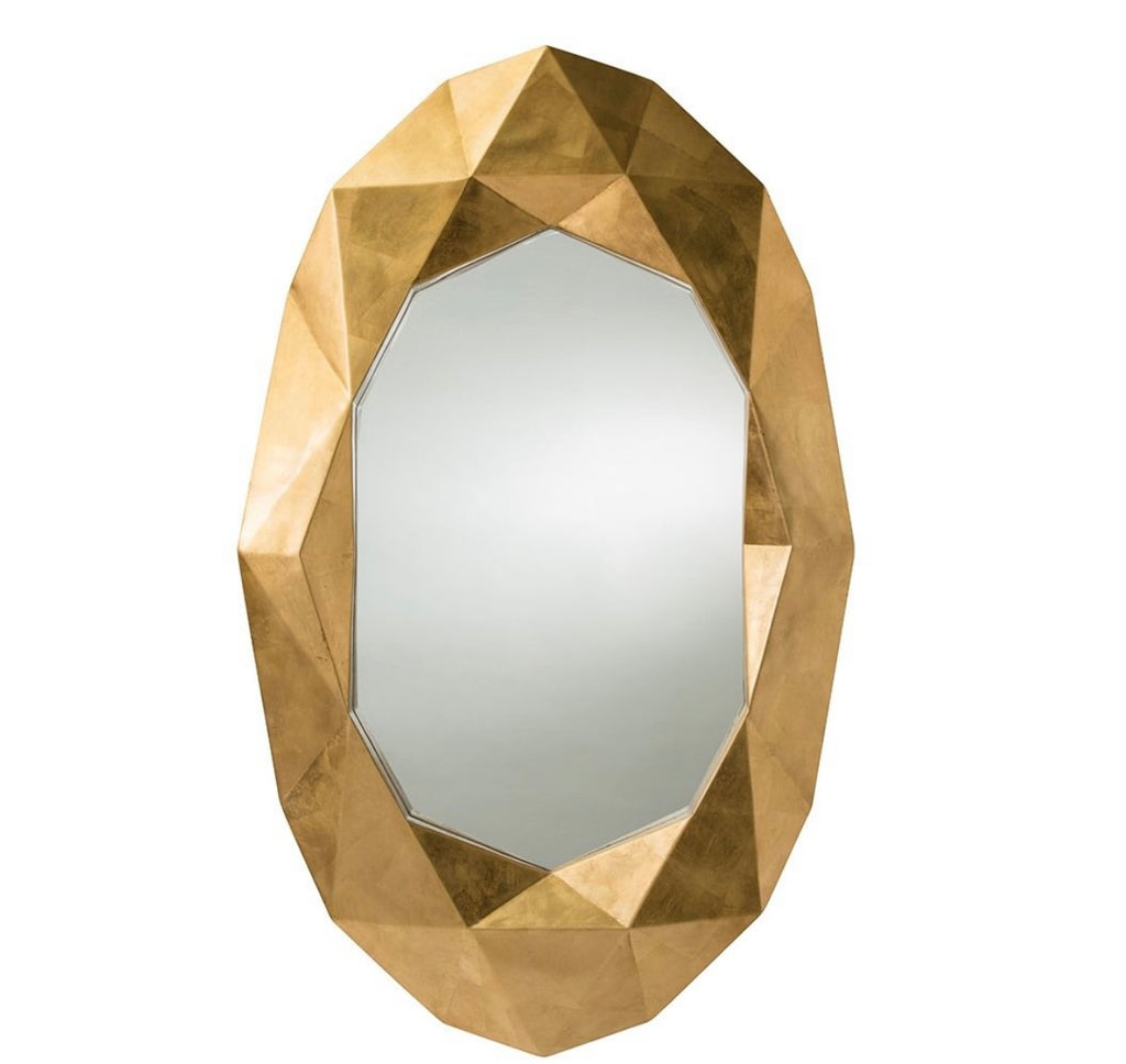 Faceted Gold Mirror