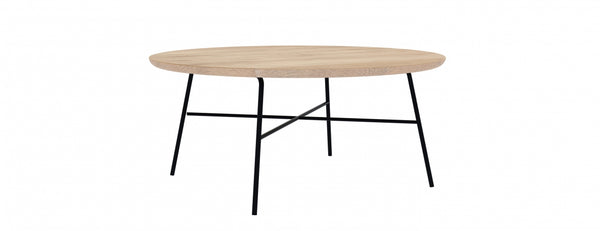 Oak Disc round coffee table