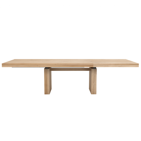 Double Extendable Dining Table in Oak or Teak